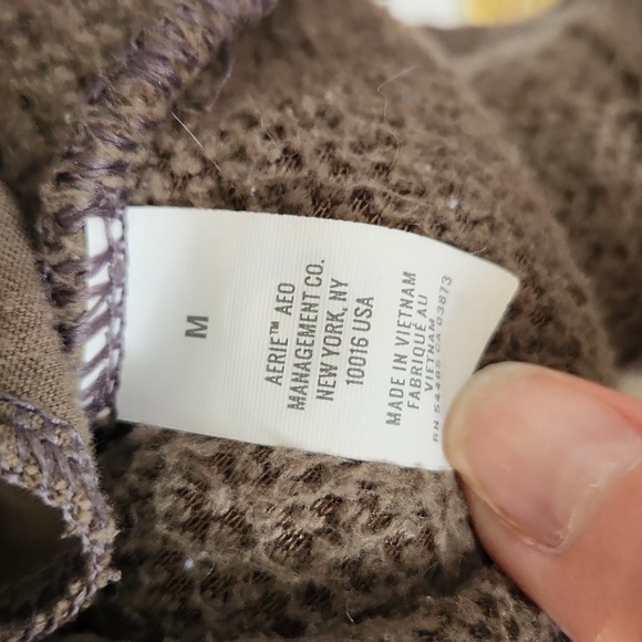 Women's Green Sherpa Sweater, Aerie Medium - Picture 7 of 7